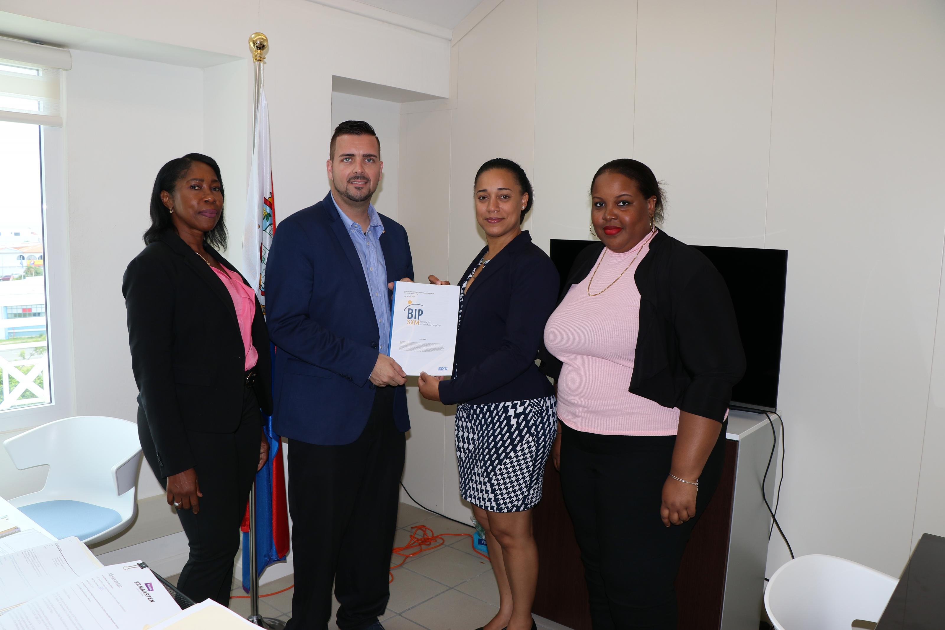 BIP SXM presents financials 2018 to the Minister of TEATT