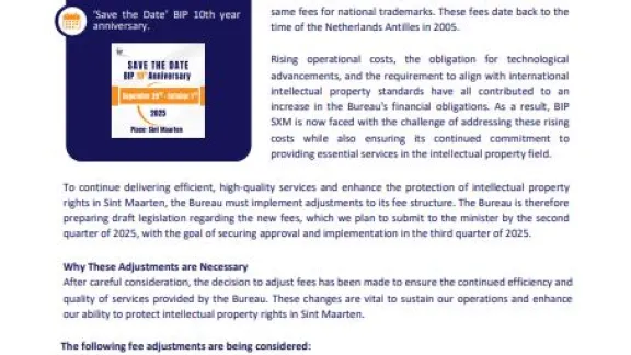 BIP SXM Fee Restructuring 